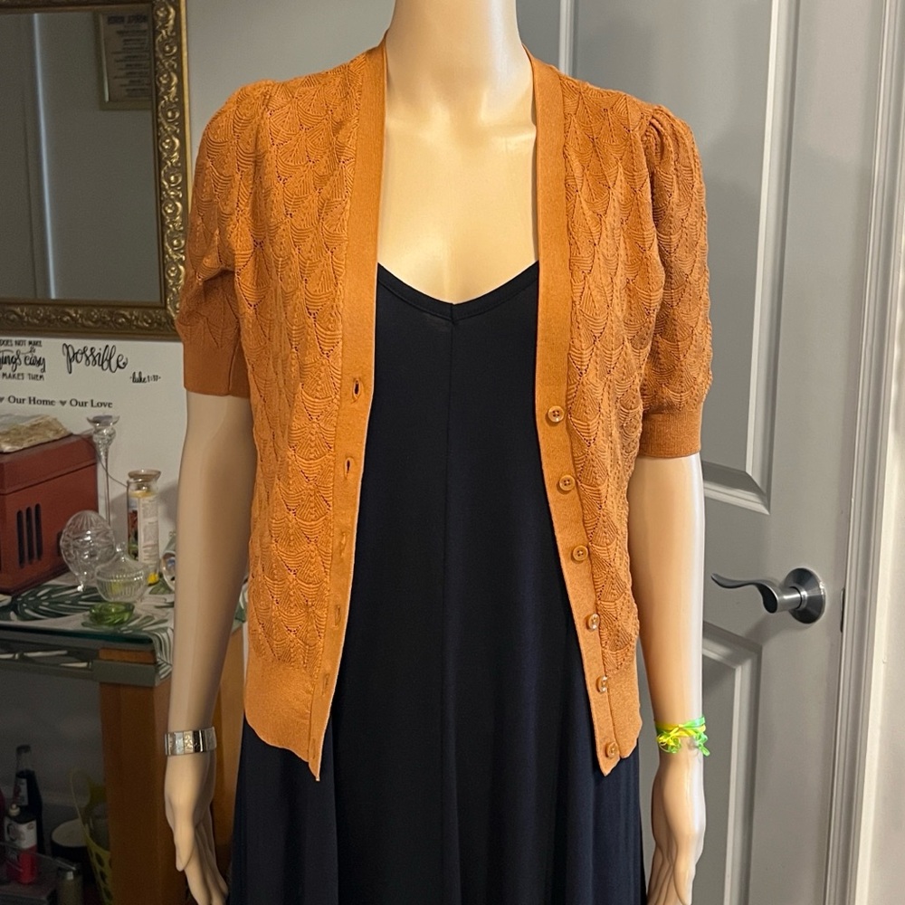 Ann Taylor Orange Women's Cardigan - Picture 1 of 8